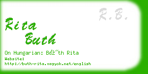 rita buth business card